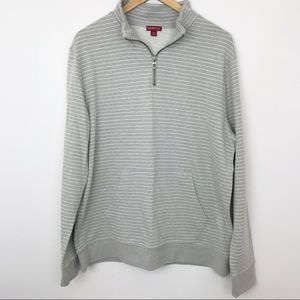 Merona Mens Quarter Zip Pullover Grey 